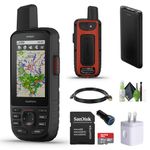 Garmin GPSMAP 67i Rugged Hiking GPS Premium Handheld inReach Satellite Technology, Two-Way Messaging, Interactive SOS, Mapping Bundle with Accessories