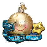 Old World Christmas Ornaments Love You to The Moon & Back Glass Blown Ornaments for Christmas Tree