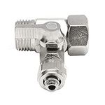 Aqualogis Lever Operated Tee with Isolating Valve 1/2 BSP x 1/2 BSPT x 1/4 Tube Connector