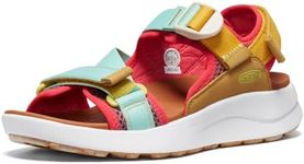 KEEN Womens Elle Sport Backstrap Breathable Adjustable Comfortable Open Toe Athletic Wedge Sandals, Golden Yellow/Lichen, 9 US