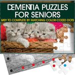 Keeping Busy Dementia Puzzles for Seniors Kittens 35 Piece Puzzle for Seniors with Dementia Color Coded with Templates - Puzzles for Dementia Patients - Puzzles for Dementia Seniors - Dementia Puzzle