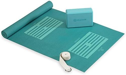 Gaiam Yoga Kit de le - Esterilla de Fitness, Color Azul