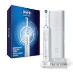 Oral-B Pro 5000 SmartSeries Power Rechargeable Electric Toothbrush with Bluetooth Connectivity and Travel Case Powered by Braun, White (Packaging May Vary), White Edition, 1 Count