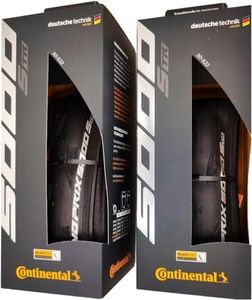 Continental Grand Prix 5000 S TR - Tubeless Road Bike Tire | Fast, Light, Durable - BlackChili, Vectran Breaker, LazerGrip, Active Comfort Technology, 2 Pack (Black) (700x30)