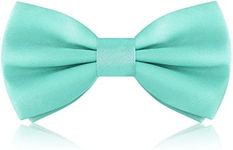 Adjustable Bowtie, Bow Tie for Men, Tux Bowtie Formal Classic Pre-Tied Bow Tie, Neck Bowtie Satin Bow Tie for Party Wedding (Bluish Green)