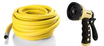 Dramm Yellow ColorStorm 50' x 5/8" Garden Hose with Yellow Revolver Spray Gun (Bundle, 2 Items)