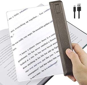 HONWELL Lupe mit Licht, 3X Leselupe LED Ganzseitenlupe Großer Handheld, Wiederaufladbare Beleuchtete Leselupe Vergrößerungsglas, Leselupe mit LED Licht für senioren groß, Zeitschriften, Zeitungen