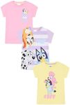Bluey 3 Pack Girls T-Shirts Kids Multipack (2-3 Years) Pink