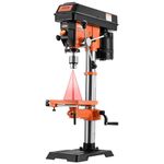 VEVOR 12 in Benchtop Drill Press, 5 Amp 120V, Variable Speed Cast Iron Bench Drill Press, 12 in Swing Distance 0-45° Tiltling Worktable with Laser Work Light, Tabletop Drilling Machine for Wood Metal