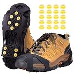 Ice Snow Grips, Snow Grippers Ice Grippers Non Slip Ice & Snow Grips for Boots And Shoes, Winter Anti Slip Crampons with 20 Replace Studs, Fit for Hiking, Climbing, Walking (M)