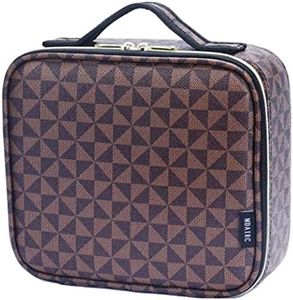 Travel Makeup Train MAKE UP Case Makeup Cosmetic Case Organizer Portable Artist Storage Bag with Adjustable Dividers for Cosmetics Makeup Brushes Toiletry Jewelry Digital Accessories, COLOR 1, Train
