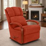 LA Z BOY American Import Harbor Town Single Seater Manual I-Clean Fabric Reclina Rocker Recliner Sofa | Premium Iconic Comfort Home Design | Living Room Relax Seating Chair | I Hallendale Persimmon