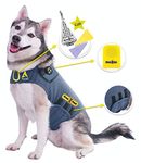 CozyVest® Dog Anxiety Vest 3-in-1 Music & Aromatherapy Shirt, Relaxing Sound & Essential Oils Jacket, Fireworks Thunder Separation & Thunderstorm Canine Stress Relief Coat (Gray, XXS [Up to 7 Lbs])