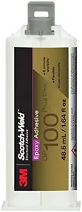 3M Scotch-Weld Epoxy Adhesive DP100 Plus, Clear, Professional Grade, Fast Handling and Cure, 48.5 mL (1.64 fl oz) Duo-Pak