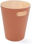 Umbra Woodrow 2 Gallon Modern Wooden Trash Can, Wastebasket, Garbage Can or Recycling Bin for Home or Office, Sierra