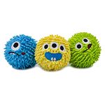 HugSmart Pet – Spiky Monster Dog Balls (3-Pack) | Plush Squeaky Ball for Dogs, Small, Medium Breeds ｜No Stuffing, Interactive Fetch, Squeaky Dog Toys for Aggressive Chewers, Designed in Canada