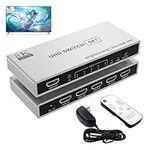 8K HDMI Switch 5 in 1 Out,5 Port HDMI 2.1 Switcher Selector with Remote Control,HDMI Multiport Adapter Splitter Support 4K@120Hz, 8K@60Hz 4K@60Hz Auto-Switching 48Gbps for Fire TV Stick,PS5,PS4