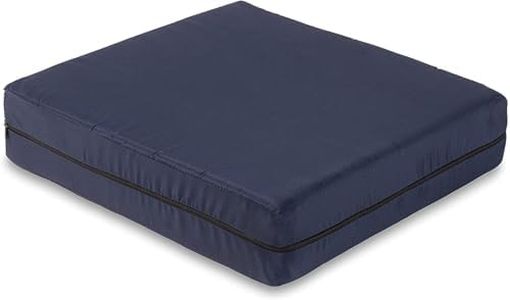 DMI Seat Cushion for Wheelchairs, Mobility Scooters, Office & Kitchen Chairs or Car Seats to Add Support & Comfort while Reducing Pressure & Stress on Back, 4" thick, 16 x 18, Navy Blue