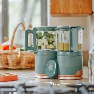 Babymoov Nutribaby Glass Baby Food Maker – Multi-Function Steamer & Blender