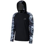 Bassdash Men’s UPF 50 Performance Fishing Shirt Cooling Hoodie Camo Long Sleeve FS17M