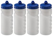 Foxberry 500ml Reusable Water Bottles - 4 Pack - Hands Free Lid - Spill Proof and Leak Proof Spout - BPA Free - Dishwasher Safe - Kids - School - Sports - Clubs