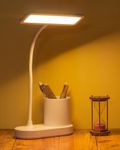 Gesto Rechargeable Battery Operated Desk Lamp – 3 Color Changing Led Light Study Lamp for Students, Night Light for Study Room | Work from Home Portable Reading Light with Mobile Holder & Pen Holder