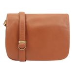 Lloyd Baker Genuine Leather Crossbody Bag, Soft Shoulder Handbag with Adjustable Strap, Compact Size with Multiple Compartments, Nahan (Tan)