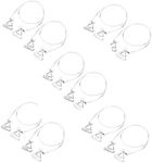 Pokinge 5pair Clear Bra Straps String Replacement,Transparent Bra Shoulder Strap Thin Invisible Bra Strap Adjustable Non-Slip Bra Strap for Women, Transparent, Medium