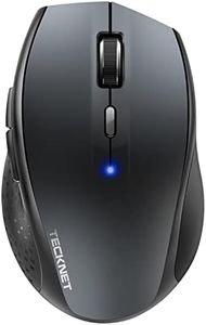 TECKNET Ratón inalámbrico, Ratón Inalámbrico Bluetooth, Ratón Inalámbrico Bluetooth de 3200 dpi, 6 Niveles de dpi Ajustables, Ratón Ergonómico con Indicador de Batería para Computadora Portátil