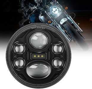 SUPAREE 5.75 Inch LED Motorcycle Headlight Plug & Play 5-3/4" Motorcycle Projection Headlight Compatible with Dyna Softail Deuce Wide Glide Sportster Indian Scout