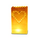 Candle Bags UK Candle Luminary Bags (Pack of 10) - Large Heart Design