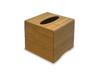 OSCO Bamboo Square Tissue Box | Tissue Holder | Napkin Dispenser | Tissue Cover | Tissues Not Included | H17 x W15.6 x D15.4 cm |