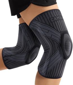 CAMBIVO 2x Ginocchiera Ortopedica, Tutore Ginocchio con Stabilizzatori Laterali e Patella Gel Pad, Ginocchiere Palestra per Corsa, Sport, ACL, Artrite, Menisco, Sollievo dal Dolore Lacrimale, Nero, XL