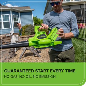 Greenworks Cordless Leaf Blower – Lightweight, Battery Powered