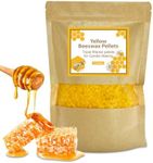 EijoaHZi Yellow Organic Beeswax 1LB - Pure Bulk Beeswax Pellets, Triple Filtered for DIY Candles, Lip Balms, Skin Creams, Lotions, Deodorants, Crayons & More