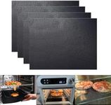 Lifhety 4 Pack Large Oven Liner, Non-Stick Oven Mats for Fan Assisted Ovens, 40x50cm Oven Liners for Bottom of Oven, Keep Your Oven Clean, Baking Mat Reusable, Easy to Clean