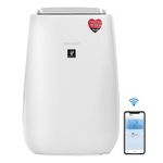 SHARP Air Purifier for Home FP-J52M-W | Wi-Fi Connectivity, HEPA, Carbon & Pre Filters, PM 2.5 Display | Real Time Indicator for Air Quality, Temperature, Humidity, Filter Life and Change Indicator