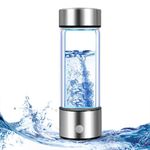 Portable Hydrogen Water Bottle Generator, Hydrogen Water Ionizer Machine Rechargeable,Hydrogen Rich Water Glass Health Cup for Travel 420ml Gift for Friends/Women/Men/Mom/Father/Grandpa/Grandma