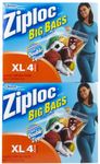 Ziploc Big Bags, XL, 4 Bags (Pack of 2)