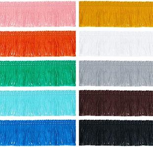 30 Yards 25 mm Wide Fringe Tassel Trim Multi-Colored Lace Trim Ribbon Fringe Trim Lace for Sewing Crafts Clothing, Curtains, 10 Colors