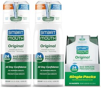 SmartMouth Original Activated 2-Pack Mouthwash & Single Packs, Travel Mouthwash, Fresh Mint