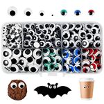 NOMPAT 460 Pcs Large Googly Eyes Self Adhesive Arts and Crafts for Kids | DIY Giant Craft Box for Kids Scrap Book Sticking Accessories Safety Eyes for Crochet Toys