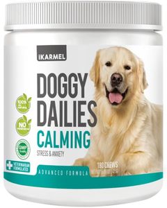 Doggy Dailies | Dog Calming Products | Anxiety Support | Anti Stress & Nervous Treats | 180 Dogs Chew Supplements | Calm in 4-6 Weeks