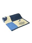 Mi Arcus Premium Knitted Colorblock Ultra-Soft Blanket for Baby Boys Girls Kids 2-6 Years, 150x130 cm - Blue