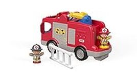 Fisher-Price Little People Helping Others Fire Truck, musical toy fire engine with figures for toddlers and preschoolers ages 1-5 years, FPV29