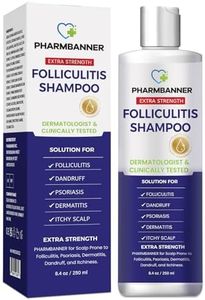 PHARMBANNER Anti-Fungal Shampoo for Folliculitis, Seborrheic Dermatitis, Scalp Psoriasis - Relieves Itchy & Dry Scalp