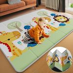 Joybopple Foldable Baby Play Mat Made Of XPE Foam Mat | Extra Large Size 79" x 59", Featuring Safe Materials, Play Matt Baby For Infants & Toddlers. Easy To Clean With Non peeling Material.