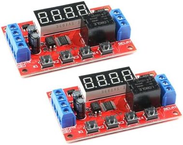 EC Buying 2Pcs 12V Time Delay Relay Module - Multi Mode Relay Module with Segment LEDs Display - Programmable for Smart Home Automatic Control
