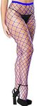 Fairydreamy Womens Black Fishnet Lace High Waist Tights Suspender Pantyhose Stretchy Thigh-High Stockings, 1 Pair-purple, One Size