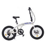 TRIOBLADE 20 Inch Folding Bike for Adult 7-Speed Shimano Drivetrain Folding Bicycle Lightweight Aluminium Frame Disc Brake Foldable Bikes for Women Men (White&Blue)